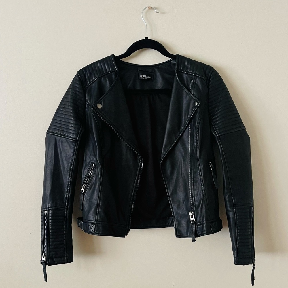 Top Shop Leather Jacket. Size 4